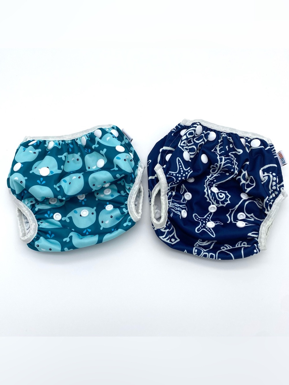 Alva Baby Swim Diapers, 2-Pack, Reusable, Washable, Adjustable 0 to 36 Months